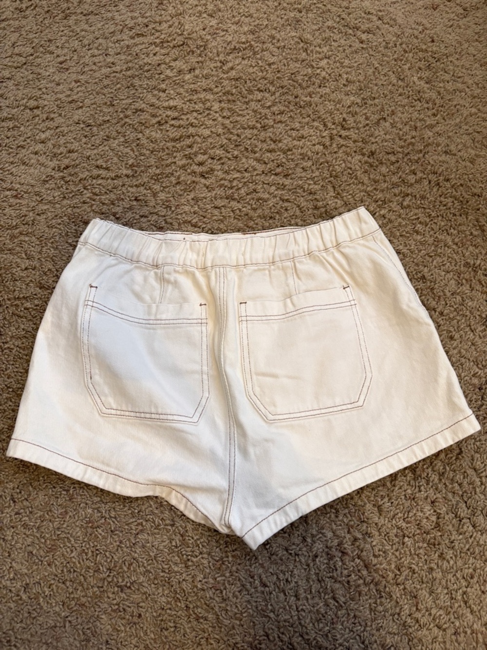 PacSun White Denim 100% Cotton Shorts Women’s Large - Picture 4 of 6